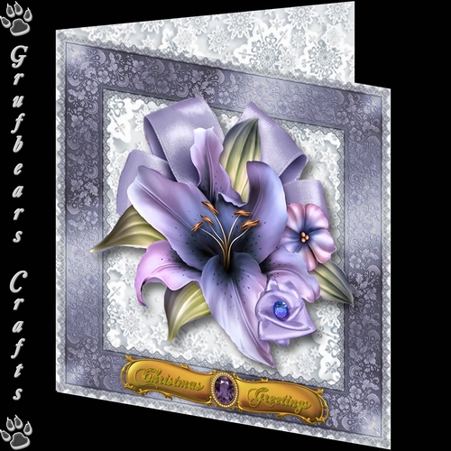 Christmas Corsage - Mauve Lily