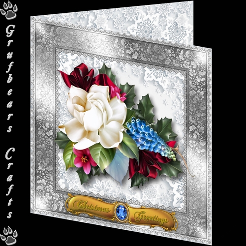 Christmas Corsage - Rose and Muscari