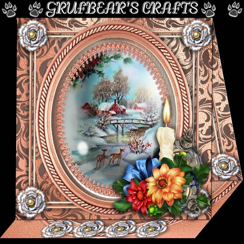 Bygone Age Copper - Christmas Scene