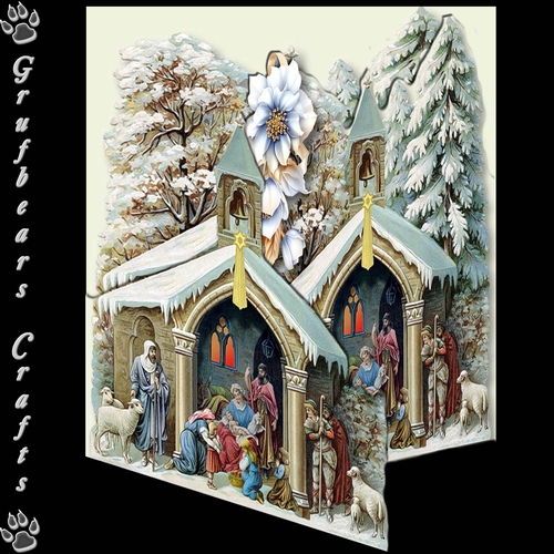 Layered Christmas - Oh come let us adore him