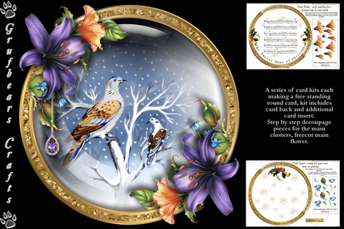 12 Days of Christmas Plate Cards - Turtle Doves