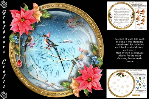 12 Days of Christmas Plate Cards - Colly Birds