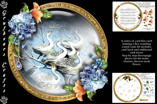 12 Days of Christmas Plate Cards - Geese