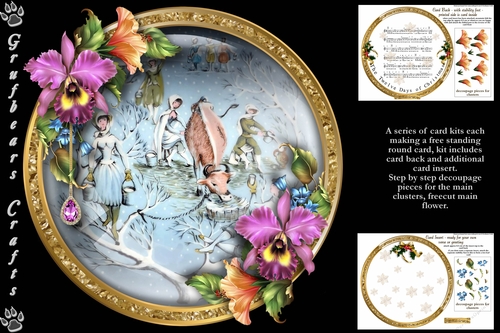 12 Days of Christmas Plate Cards - Maids
