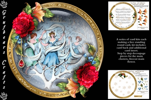 12 Days of Christmas Plate Cards - Ladies