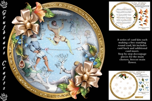 12 Days of Christmas Plate Cards - Lords