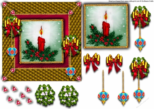 Gold Quilted Card - Christmas Light