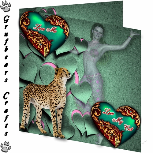 Valentine Adorned Heart - Exotic Cat