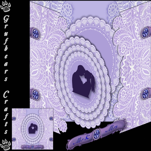 Silhouette Greetings - Cameo Oval Couple 2