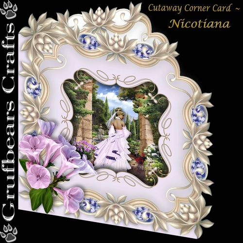 Cutaway Corner Card - Nicotiana