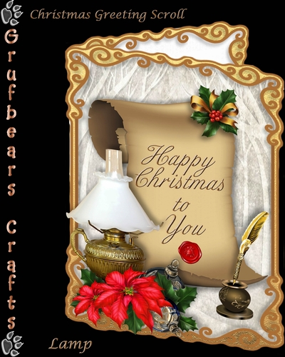 Christmas Greeting Scroll - Lamp