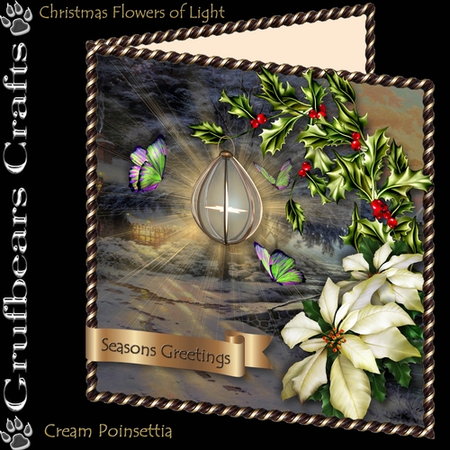 Christmas Flowers of Light - Cream Poinsettia