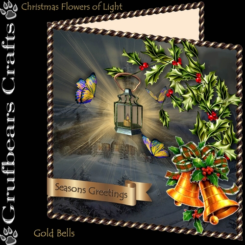 Christmas Flower of Light - Gold Bells