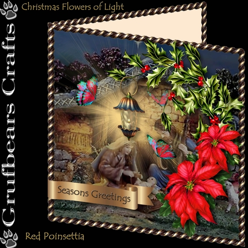 Christmas Flowers of Light - Red Poinsettia