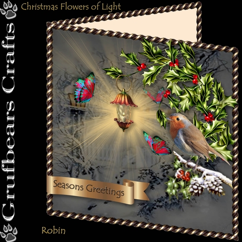 Christmas Flowers of Light - Robin Redbreast