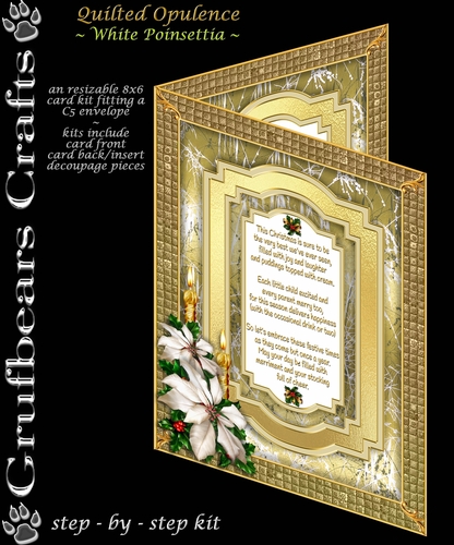 Quilted Opulence - White Poinsettia