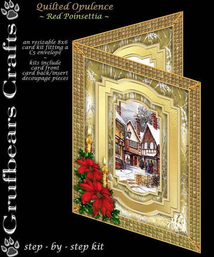 Quilted Opulence - Red Poinsettia