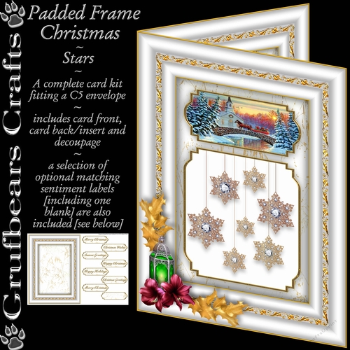 Padded Frame Christmas - Stars