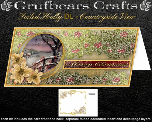 Foiled Holly DL - Countryside View