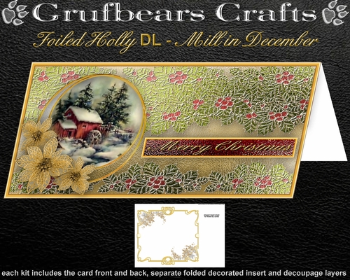 Foiled Holly DL - Mill in December
