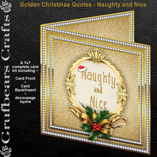 Golden Christmas Quotes - Naughty and Nice