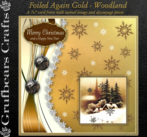 Foiled Again Gold - Woodland