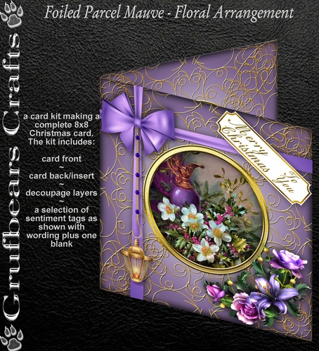 Foiled Parcel Mauve - Floral Arrangement