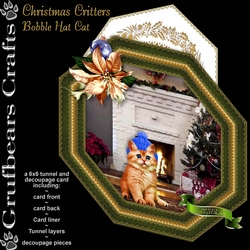 Christmas Critters - Bobble Hat Cat