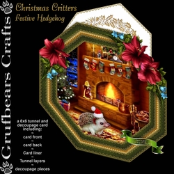 Christmas Critters - Festive Hedgehog