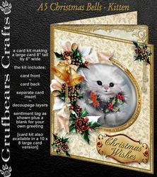 A5 Christmas Bells - Kitten