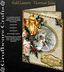 Gold Lantern - Victorian Santa