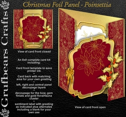 Christmas Foil Panel - Poinsettia