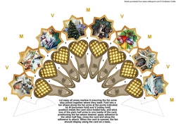 Christmas Scenes Star Shaped Fan Insert