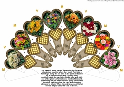 Bunches of Flowers Fan Insert