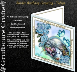 Border Birthday Greeting - Tulips