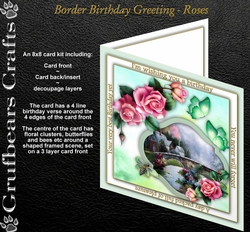 Border Birthday Greeting - Roses