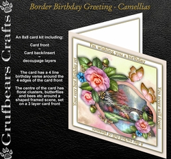 Border Birthday Greeting - Camellias