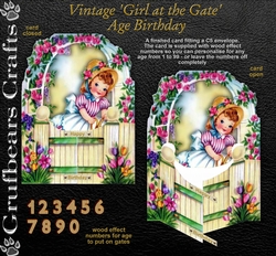 Vintage Girl at the Gate