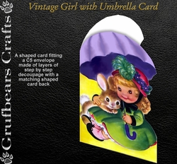 Vintage Girl with Umbrella