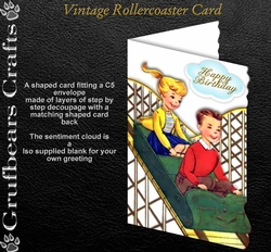 Vintage Rollercoaster Card