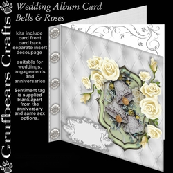 Wedding Album Card - Bells and Roses