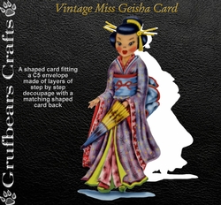 Vintage Miss Geisha Card