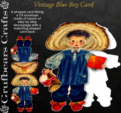 Vintage Blue Boy Card