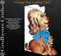 Vintage Dog Looking Card