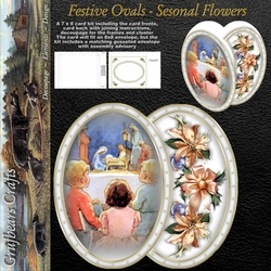 Festive Ovals - Seasonal Flowers