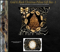 Gold & Black Christmas Pillow Gift Box 1