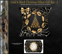 Gold & Black Christmas Pillow Gift Box 2