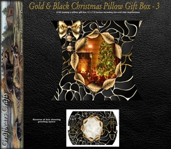 Gold & Black Christmas Pillow Gift Box 3
