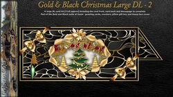 Gold & Black Christmas Large DL - 2