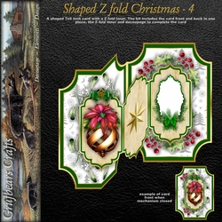 Shaped Z fold Christmas - 4